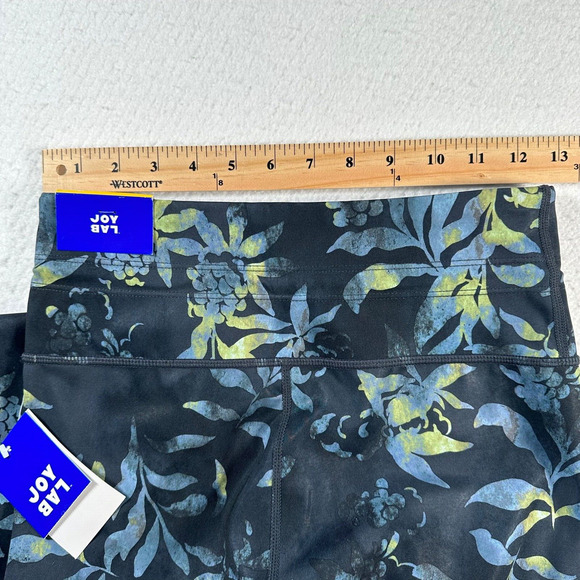Joy Lab 7/8 Leggings Women Small Blue Green Floral Print Drawstring High Rise - Picture 9 of 9